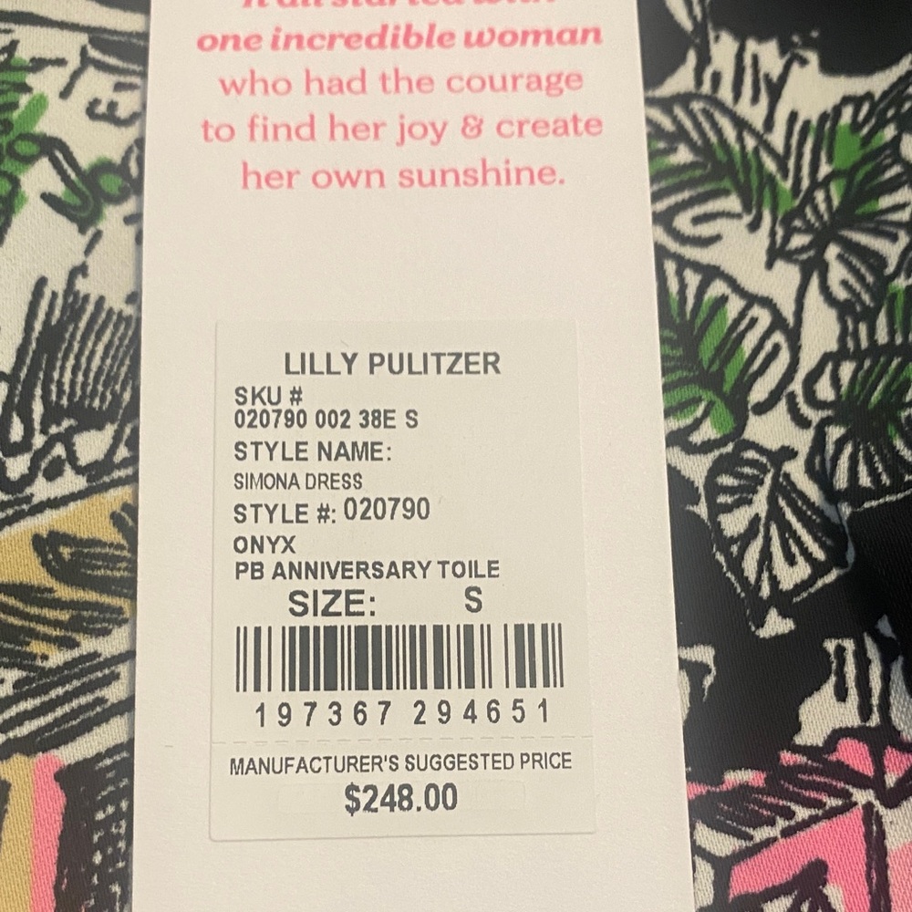 Lilly Pulitzer Simona Dress in Palm Beach Onyx Anniversary Toile - Picture 9 of 9